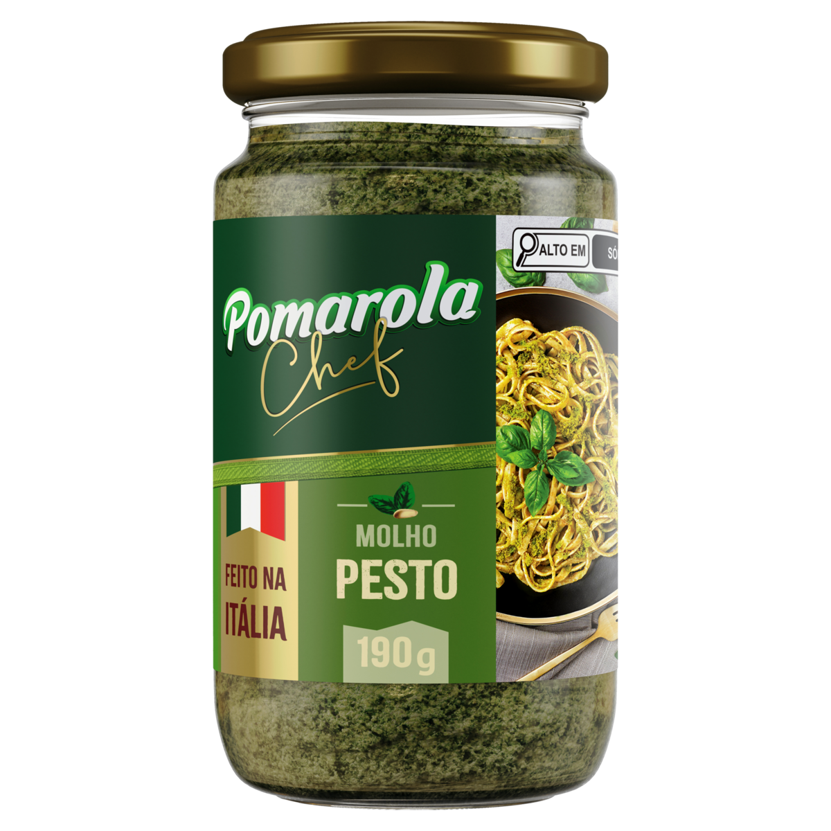 MOLHO PESTO POMAROLA CHEF VIDRO 190GR