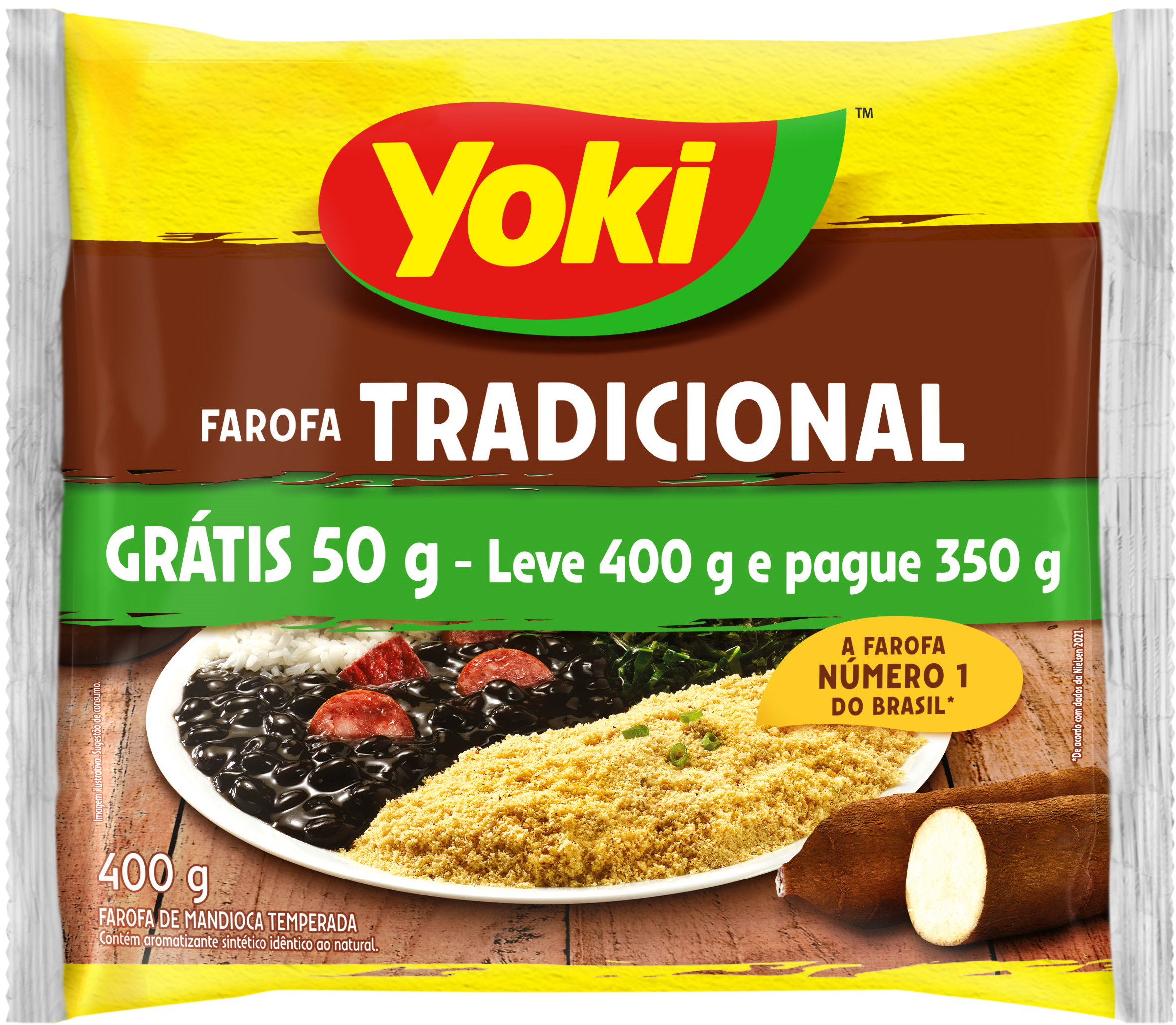 Yoki FAROFA TRADICIONAL YOKI 400GR/ 350G | Donizete Distribuidora de Alimentos