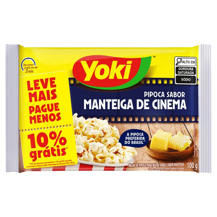 PIPOCA MICRO YOKI LV100GR PG90GR MANTEIG