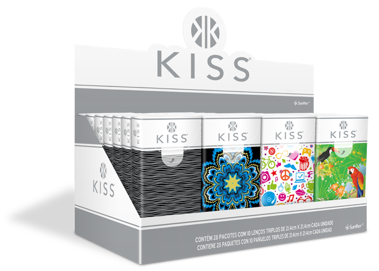 LENÇO DE BOLSO KISS 28X10