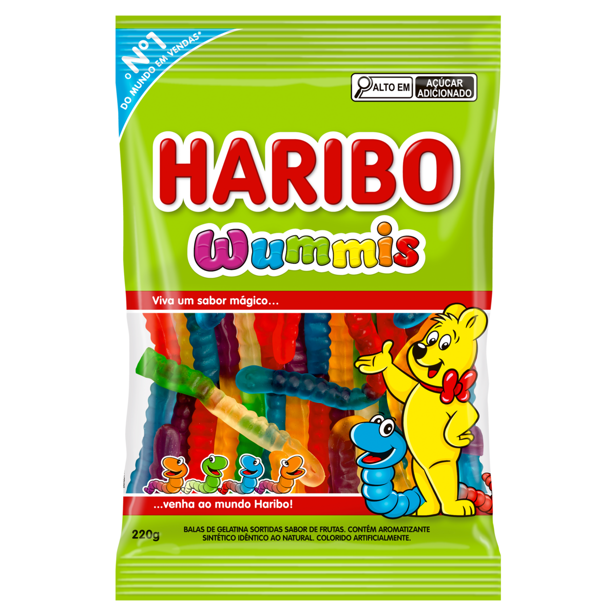 *BALA DE GELATINA HARIBO WUMMIS 220G