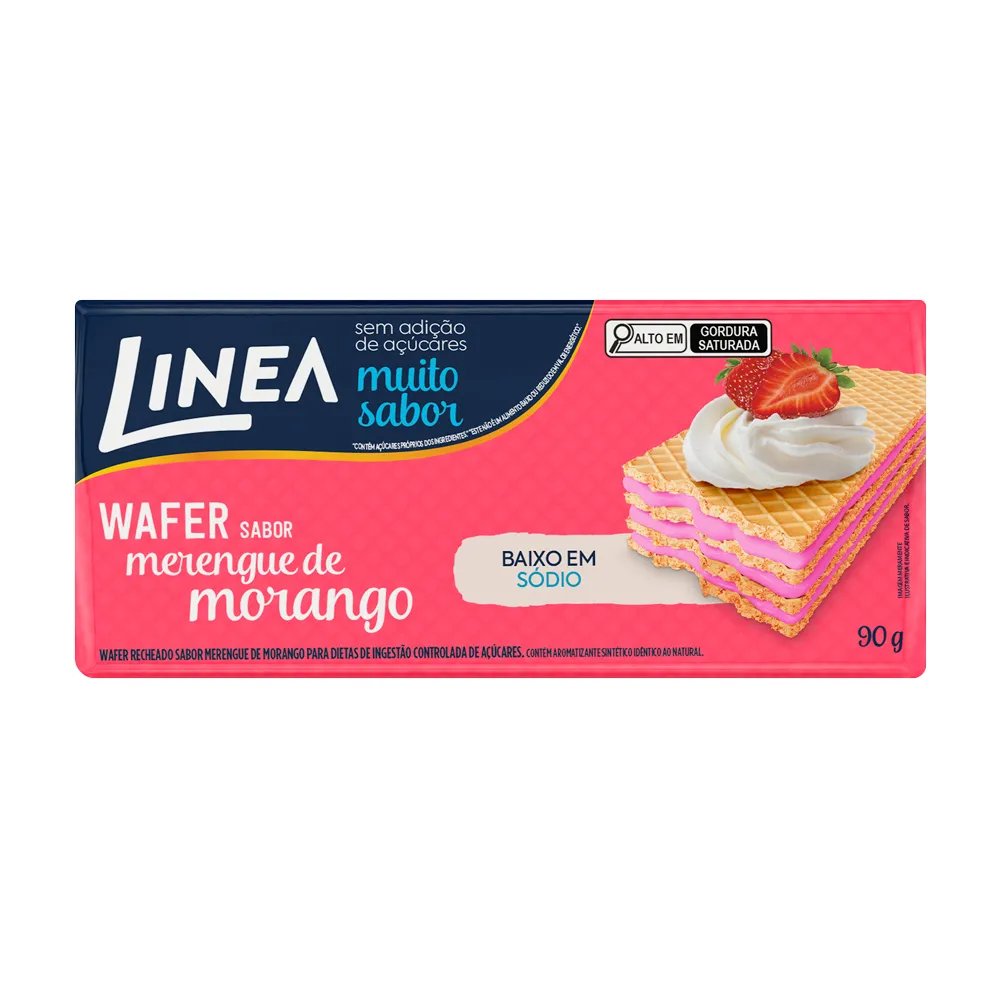 WAFER LINEA MERENGUE DE MORANGO 90G