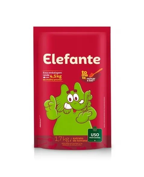 EXTRATO DE TOMATE ELEFANTE SACHÊ 1,7KG