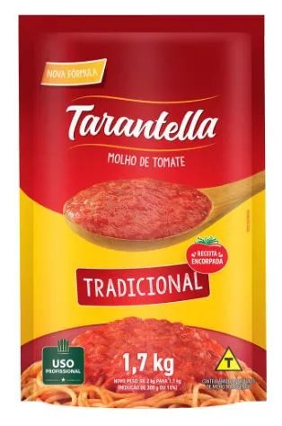 MOLHO DE TOMATE TARANTELLA TRADICIONAL 1,7KG