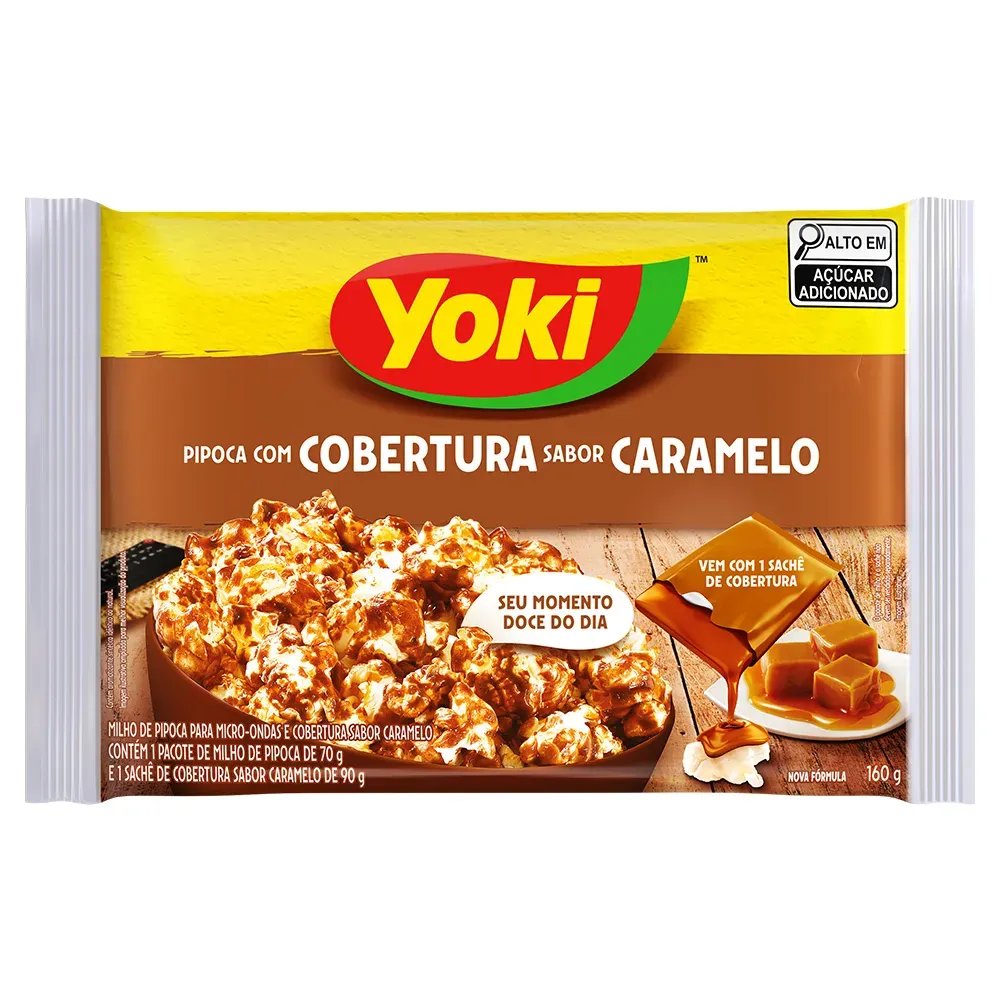 PIPOCA DE MICROONDAS YOKI CARAMELO 160G