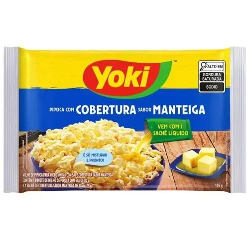 PIPOCA DE MICROONDAS YOKI MANTEIGA 105G