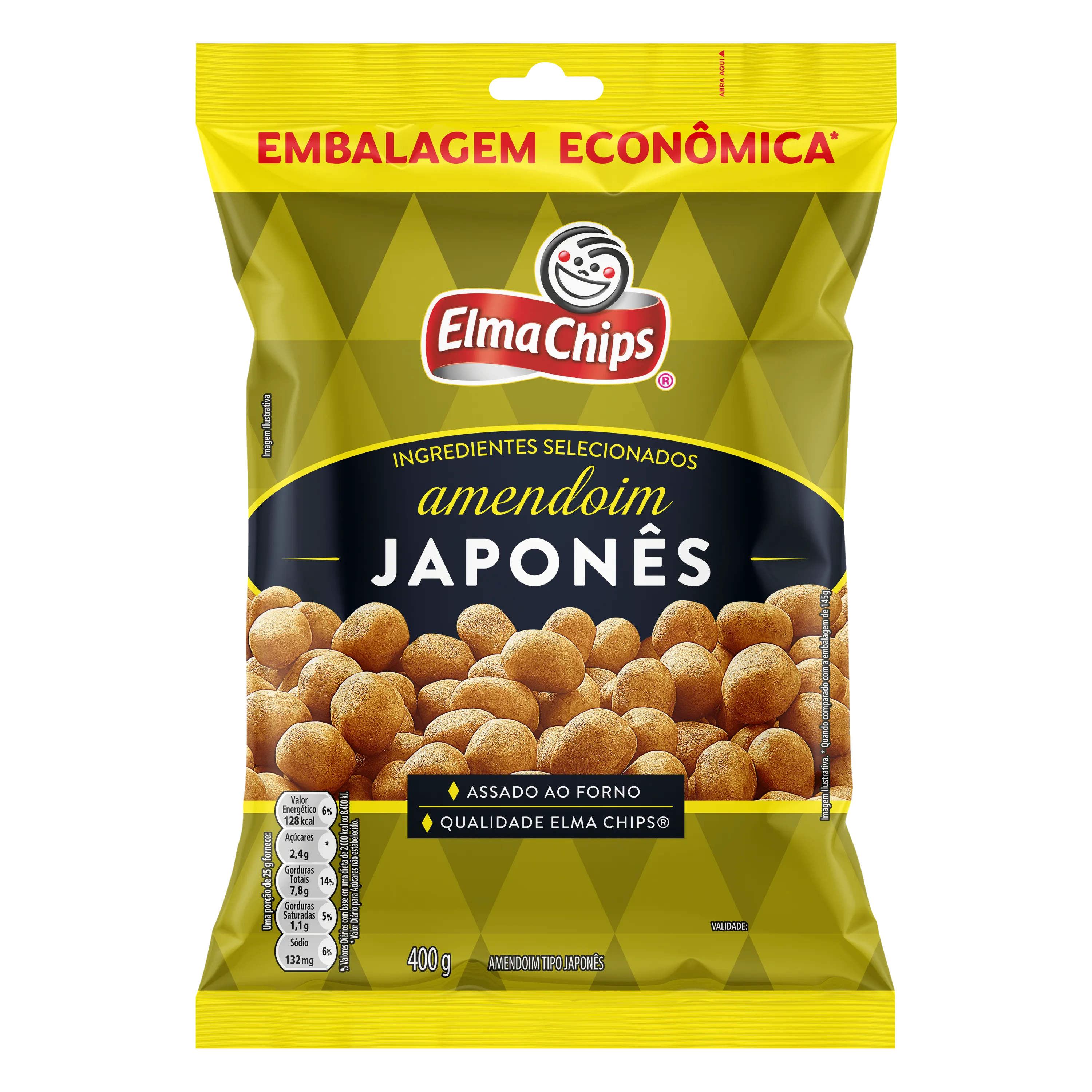 AMENDOIM ELMA CHIPS JAPONÊS 400G