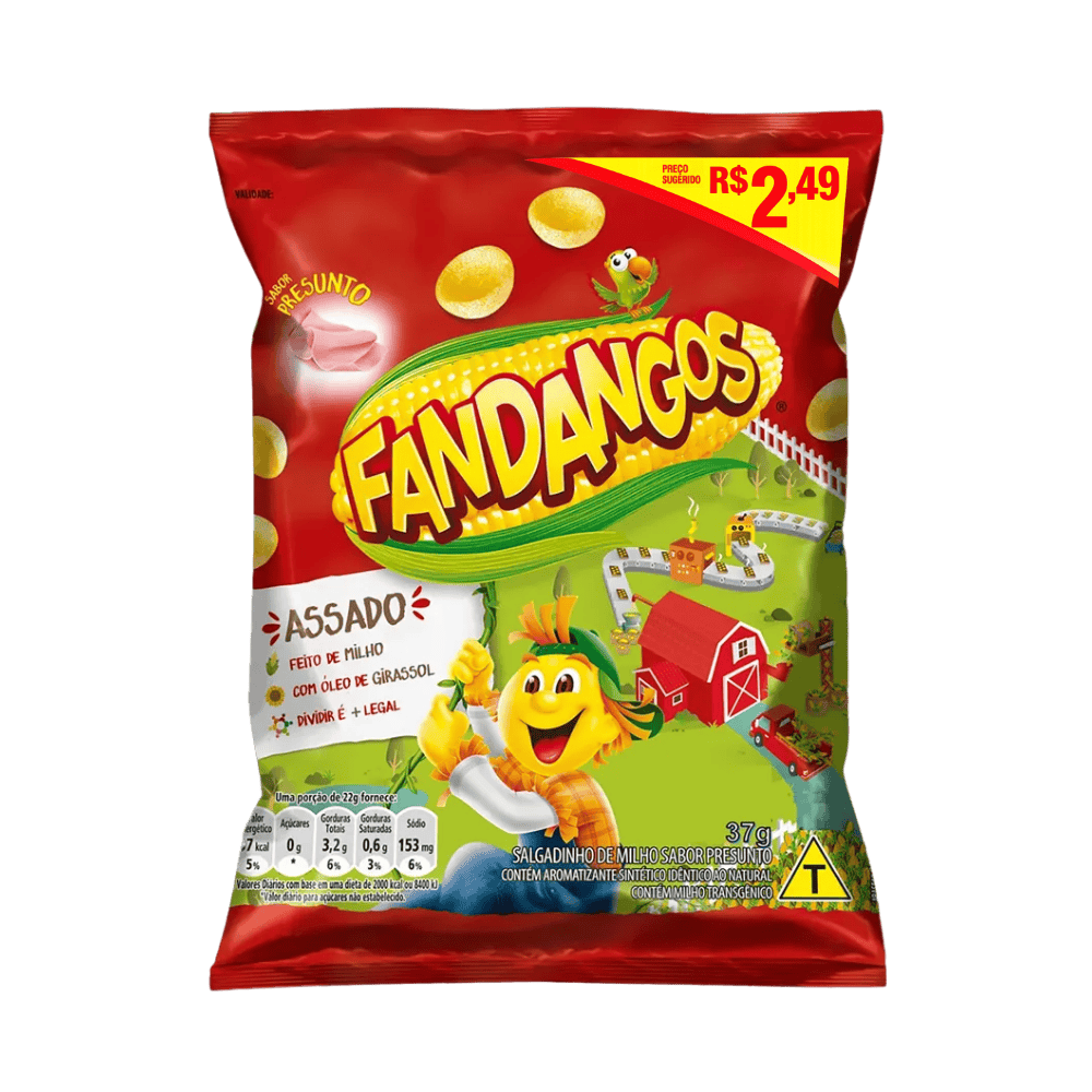 SALGADINHOS FANDANGOS PRESUNTO COM PREÇO 37G