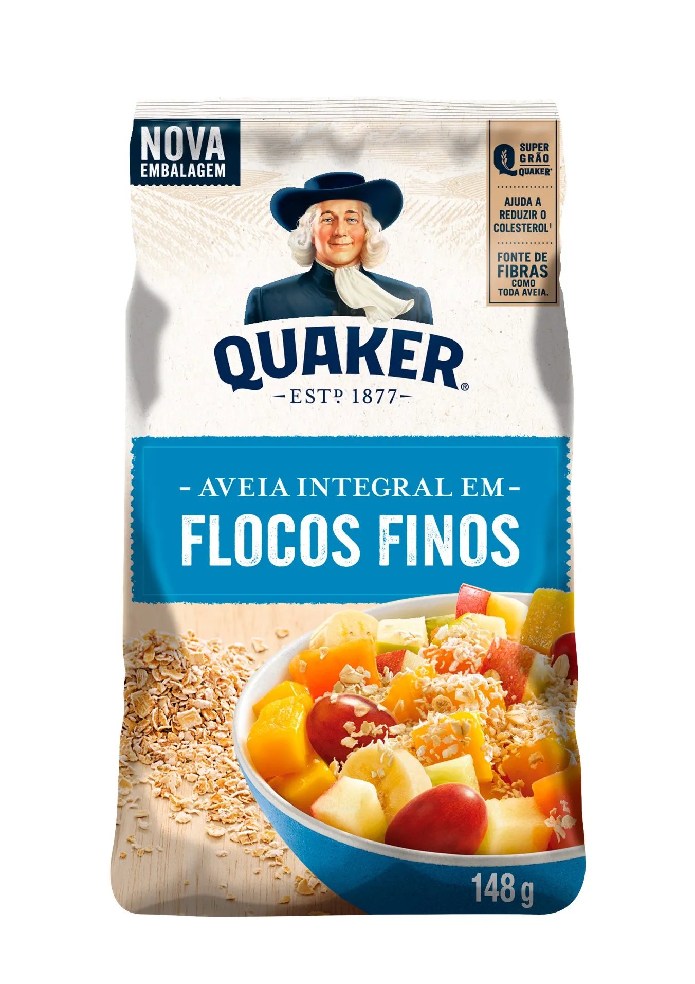 AVEIA QUAKER FLOCOS FINOS 148G