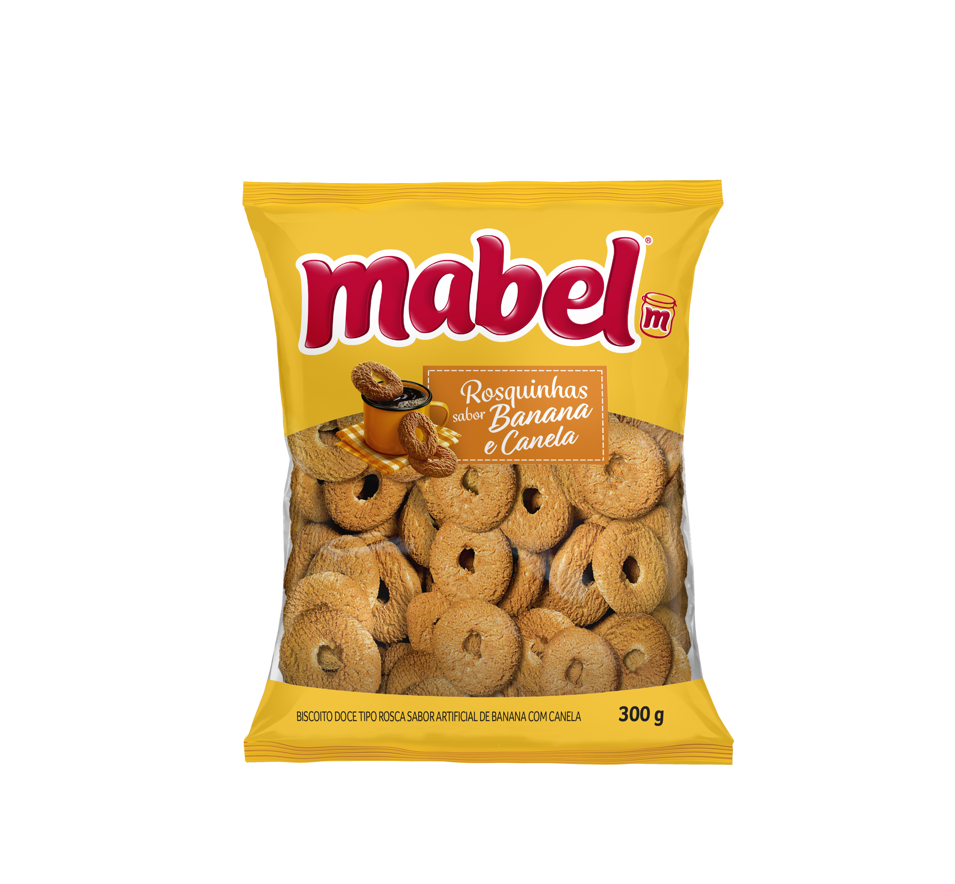 BISCOITO ROSQUINHA MABEL BANANA E CANELA 300GR