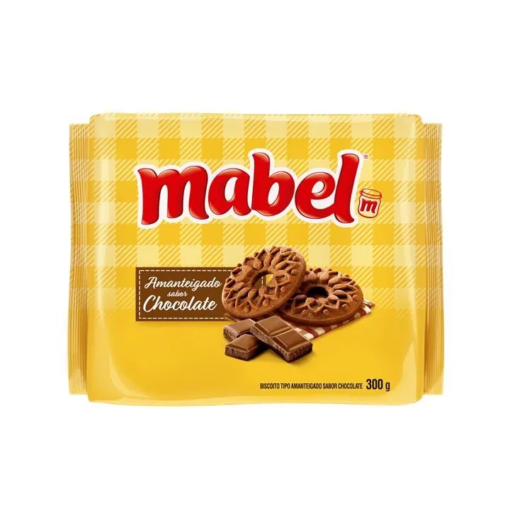 BISCOITO AMANTEIGADO MABEL CHOCOLATE 300GR