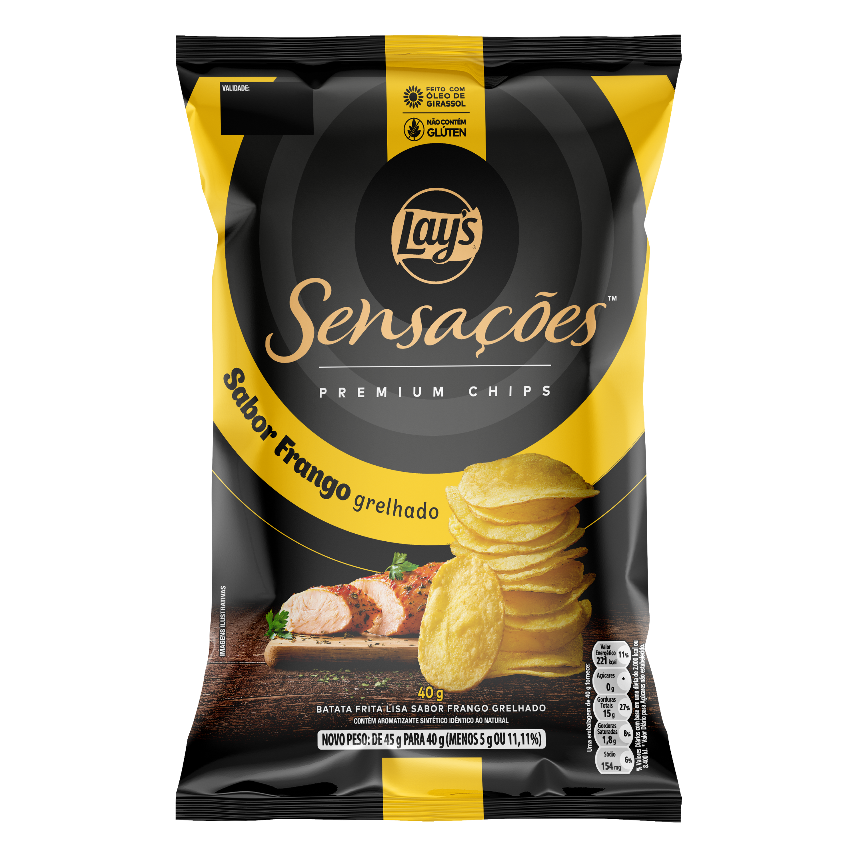 BATATA SENSACOES FRANGO GRELHADO 40G