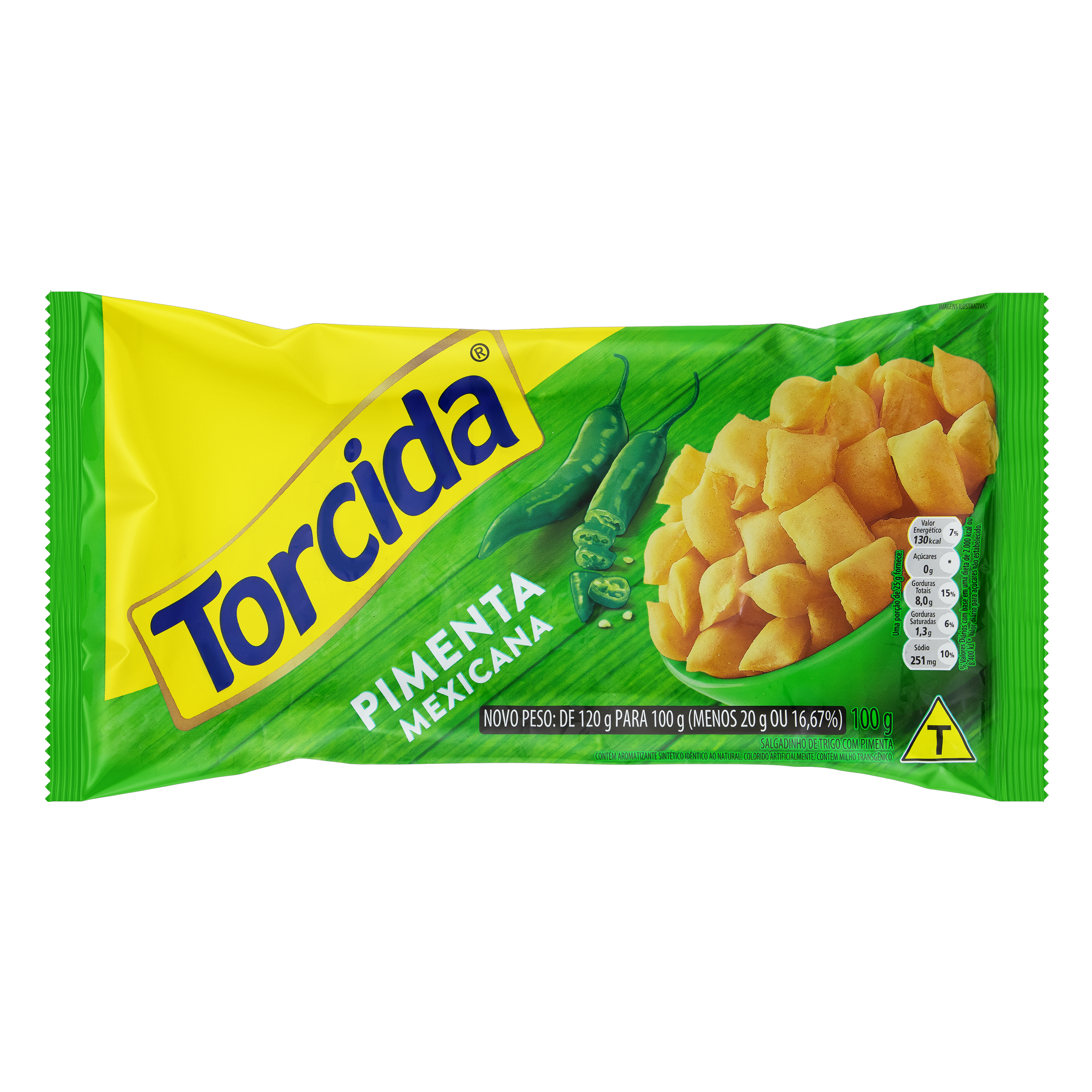 SALGADINHOS TORCIDA PIMENTA MEXICANA 100G