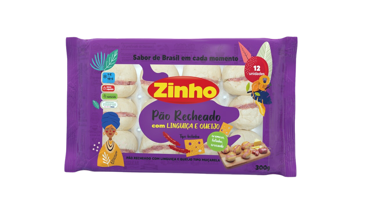 PAO BOLINHA LINGUICA COM QUEIJO AIR FRYER 300G
