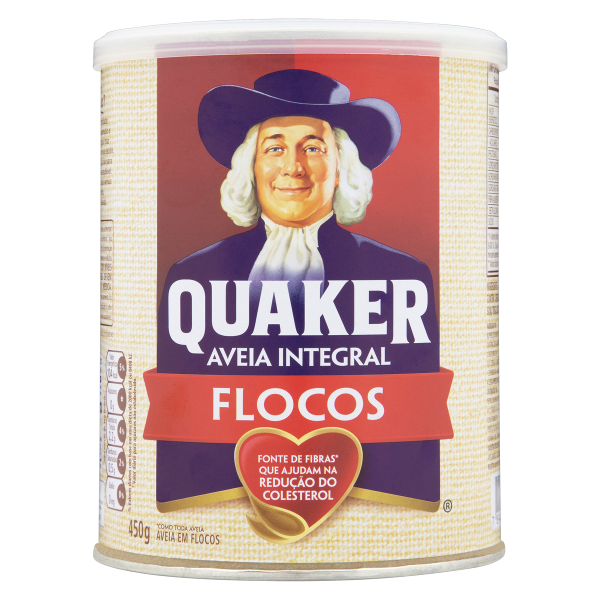 AVEIA QUAKER FLOCOS REGULARES LATA 450G