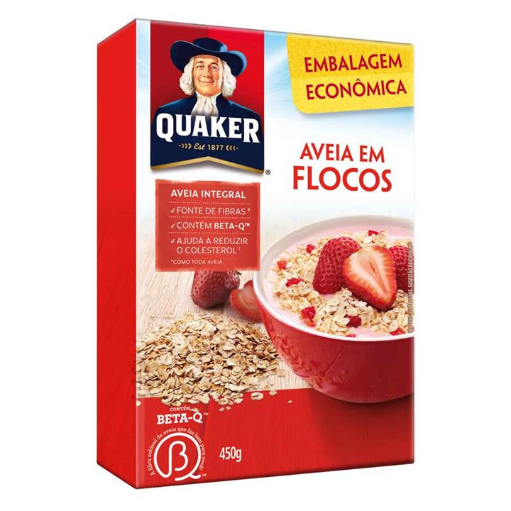 AVEIA QUAKER FLOCOS REGULARES 450G