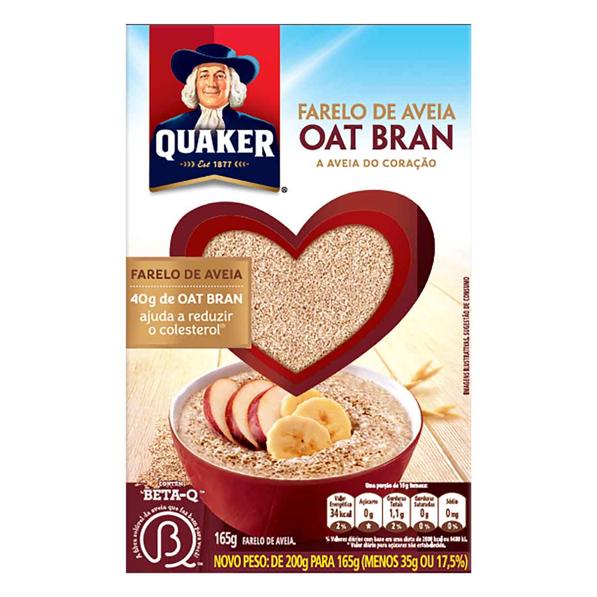 AVEIA QUAKER OAT BRAN 165G