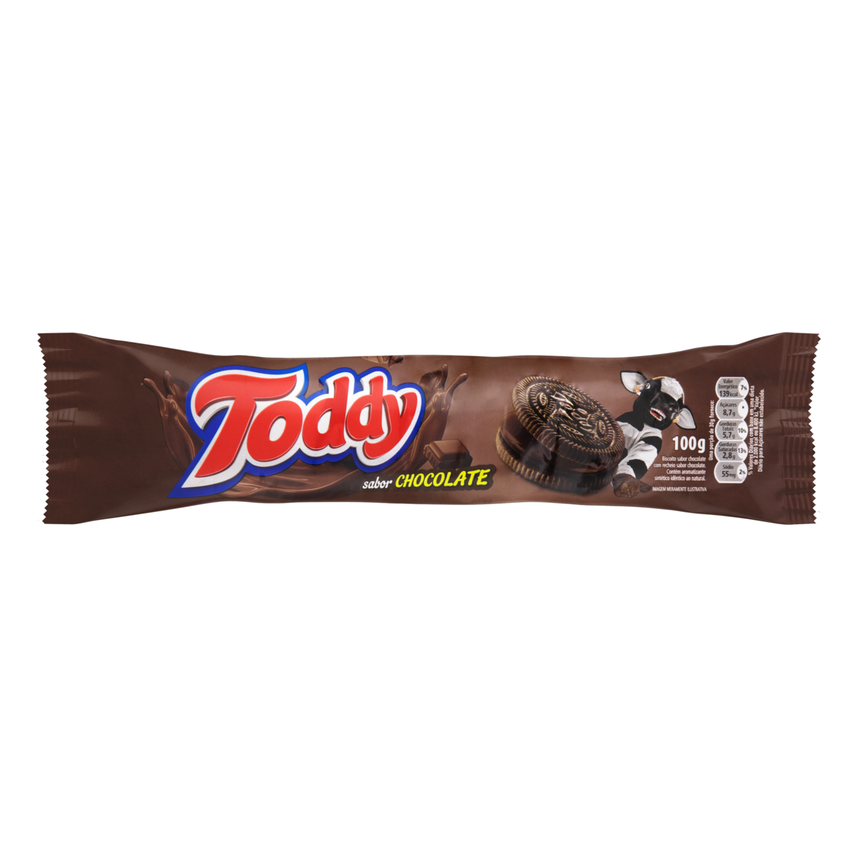 BISCOITO RECHEADO TODDY CHOCOLATE 100GR
