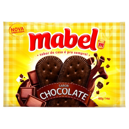 BISCOITO LAMINADO DOCE MABEL CHOCOLATE 400GR