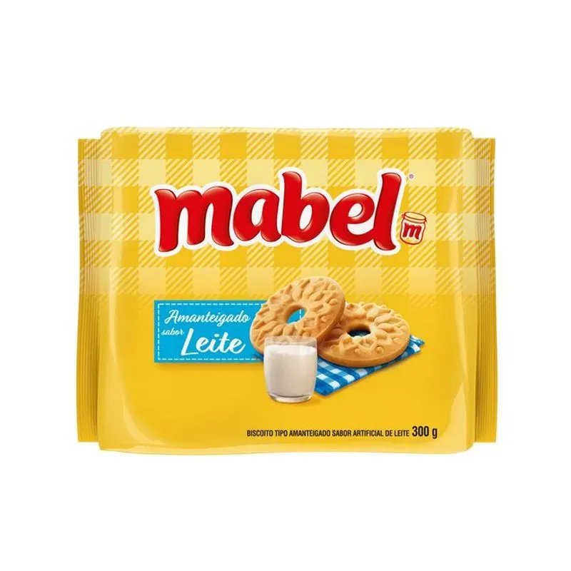 BISCOITO AMANTEIGADO MABEL LEITE 300GR