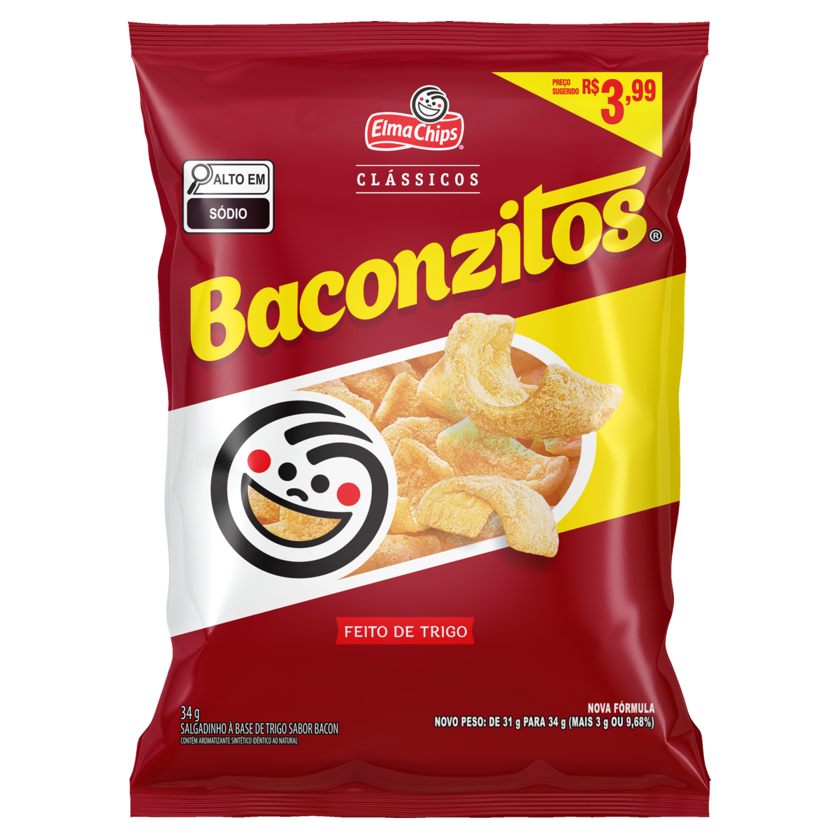 SALGADINHOS BACONZITOS COM PREÇO 34G