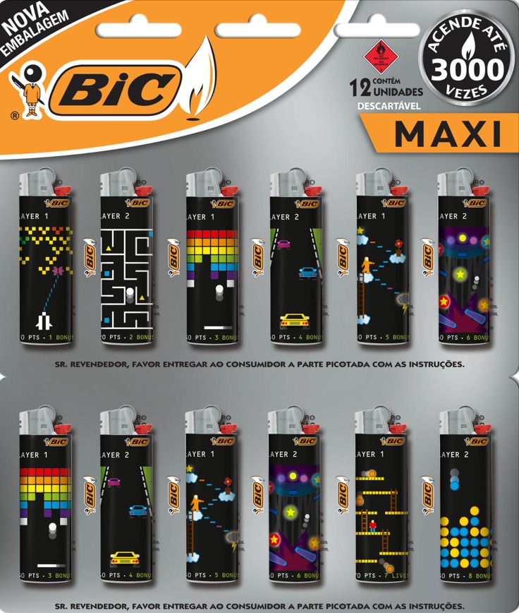 ISQUEIRO BIC DECOR FUN 12 UND
