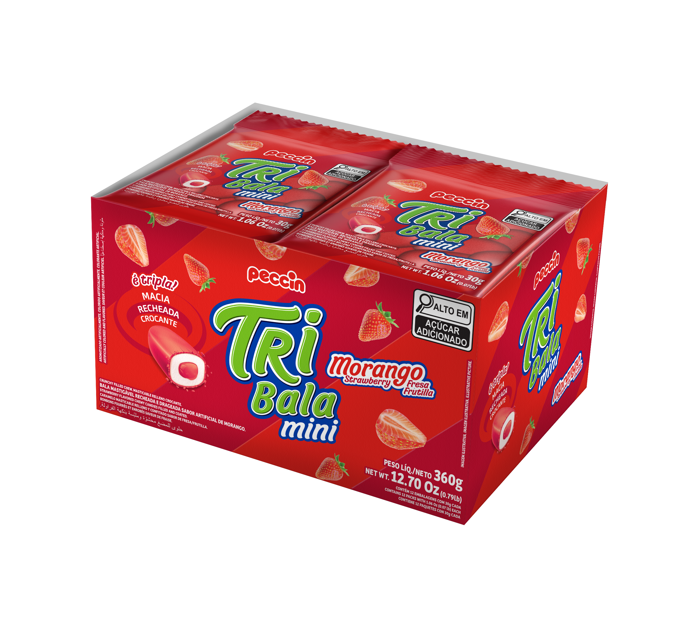 TRIBALA MINI MORANGO12X30G 360G