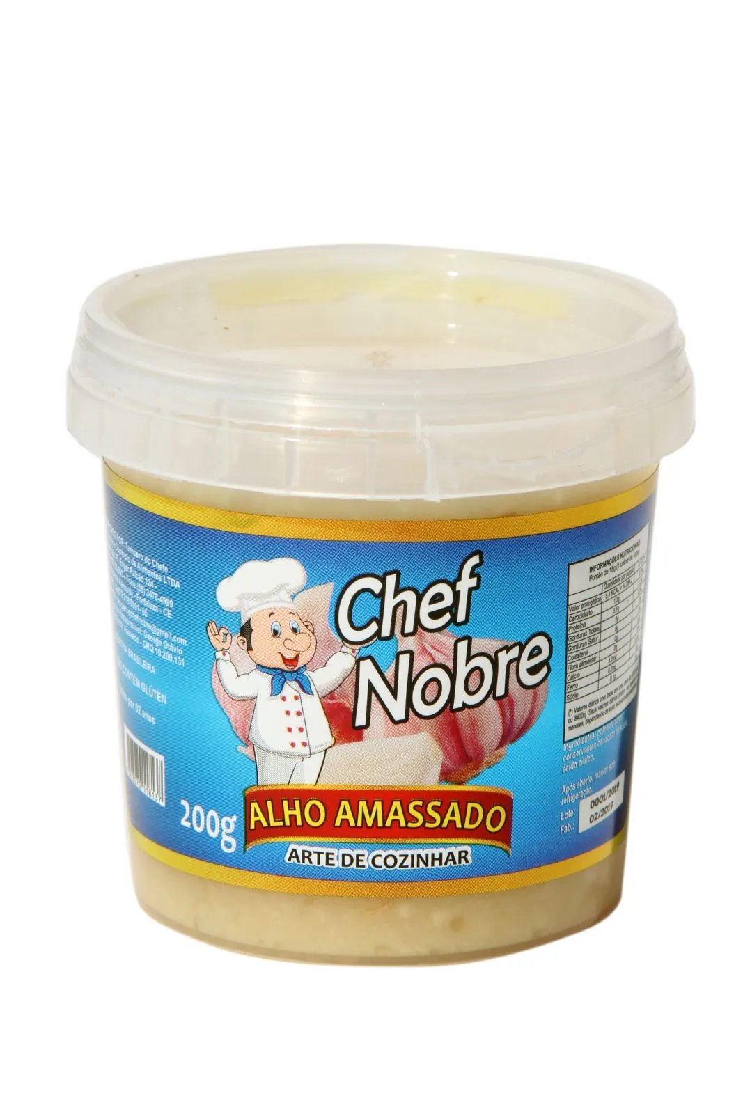 ALHO AMASSADO CHEF NOBRE 200GR