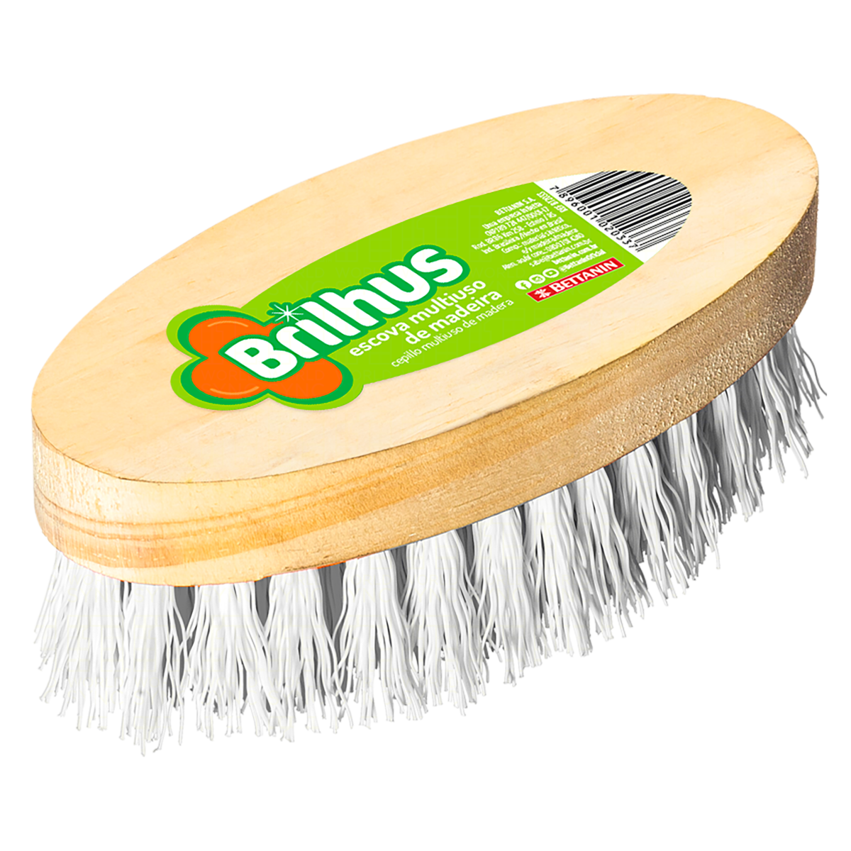 ESCOVA DE MADEIRA BRILHUS MULTIUSO