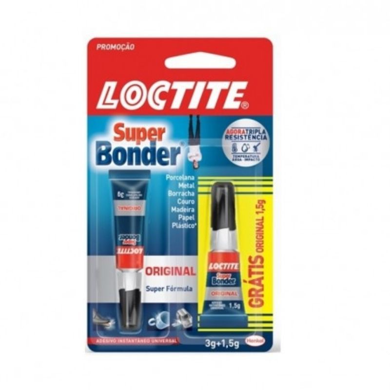 SUPER BONDER LOCTITE 12X3G + 1,5G GRÁTIS