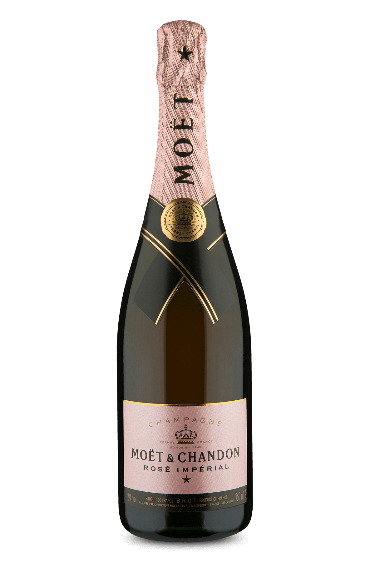*CHAMP.750ML MOET IMPERIAL ROSE COM CART