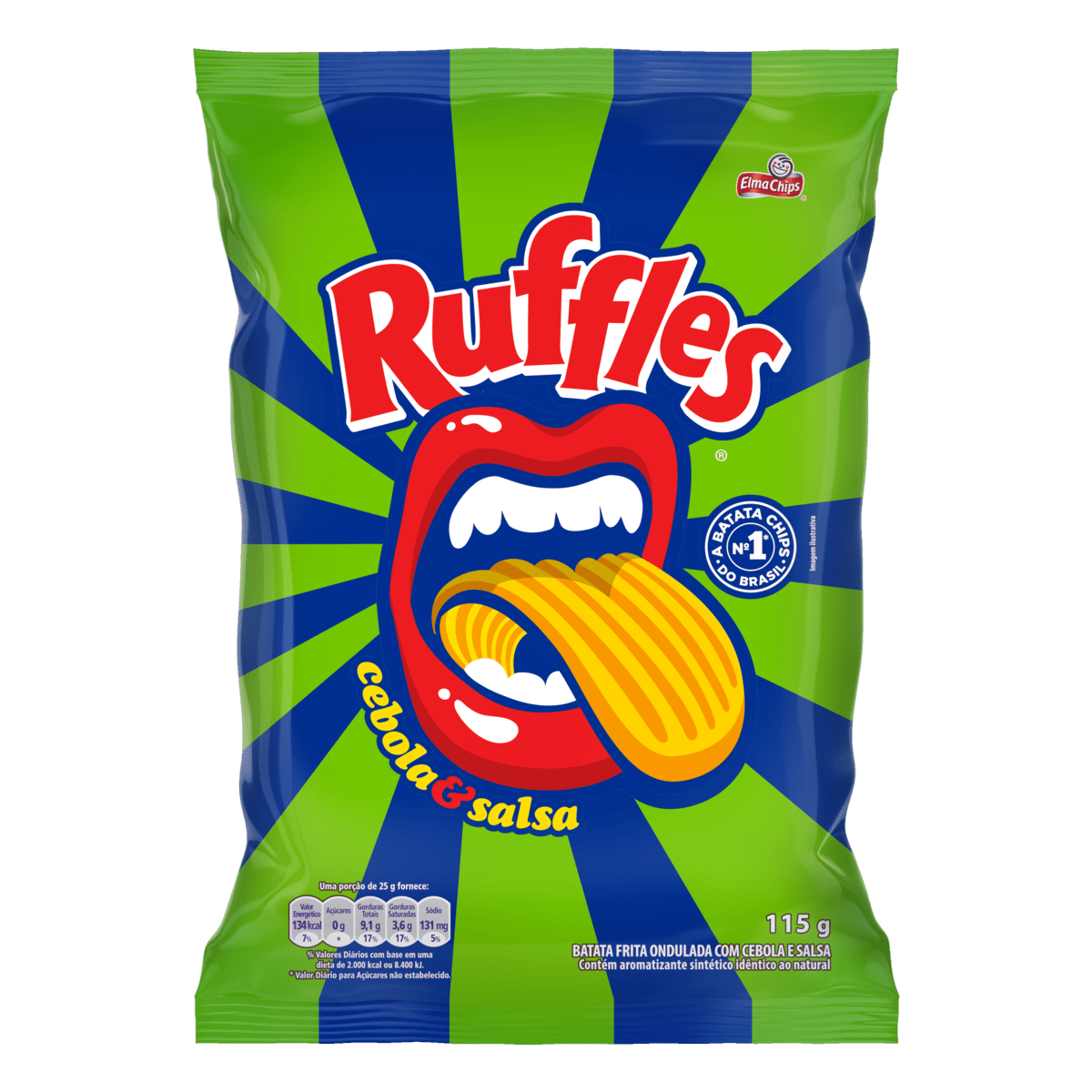 BATATA RUFFLES CEBOLA E SALSA 115G