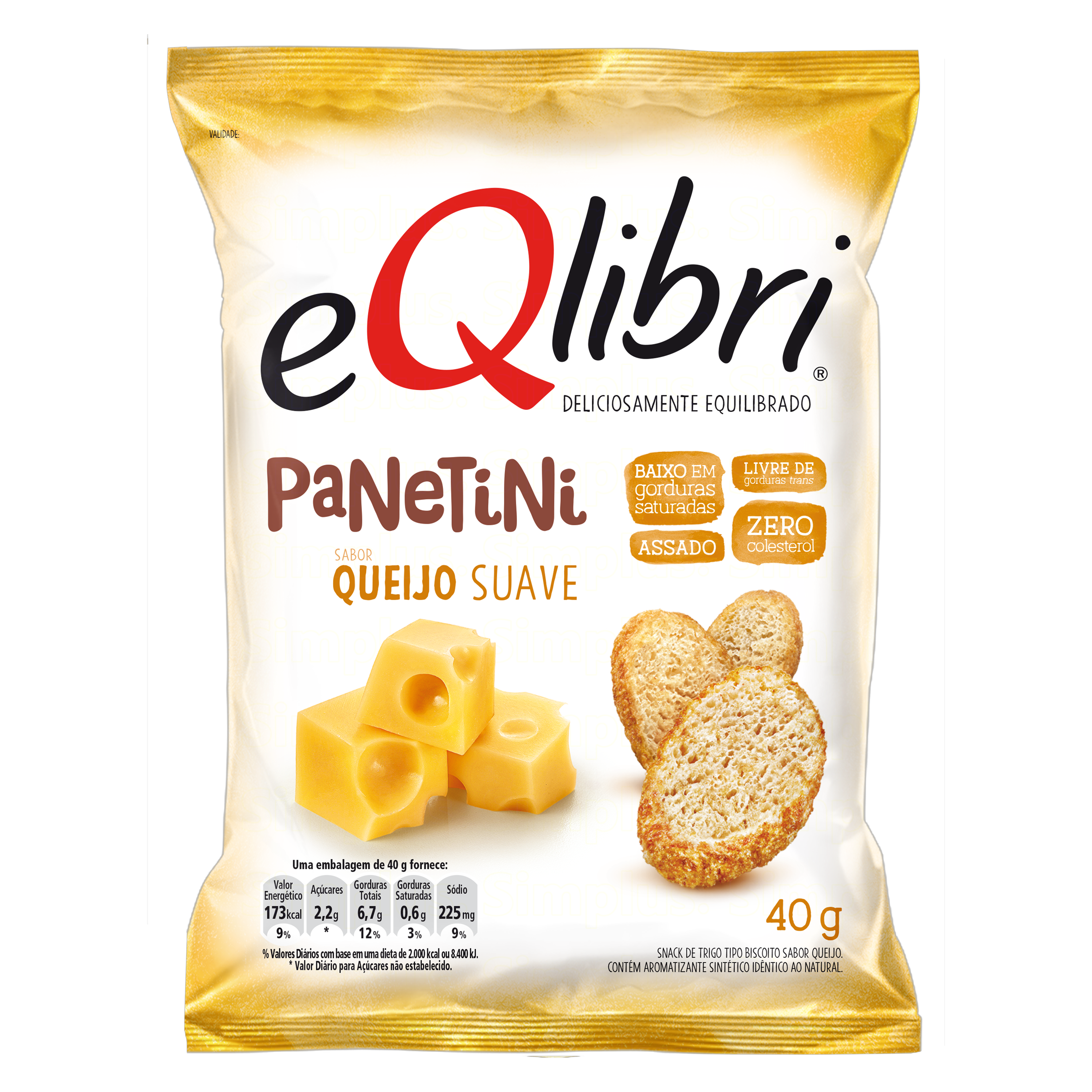 PANETINI EQLIBRI QUEIJO SUAVE 40G