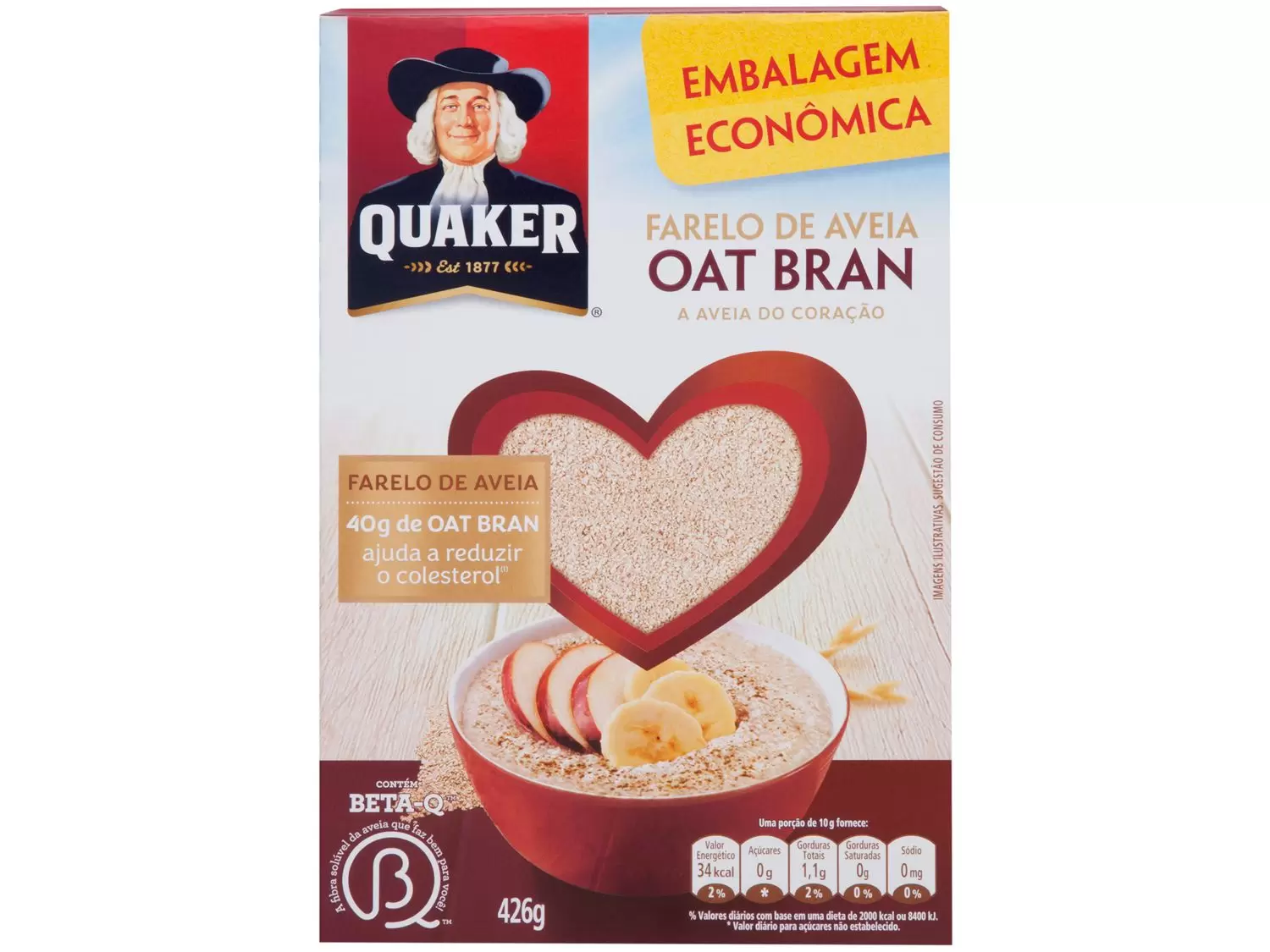 FARELO DE AVEIA QUAKER OAT BRAN 426G