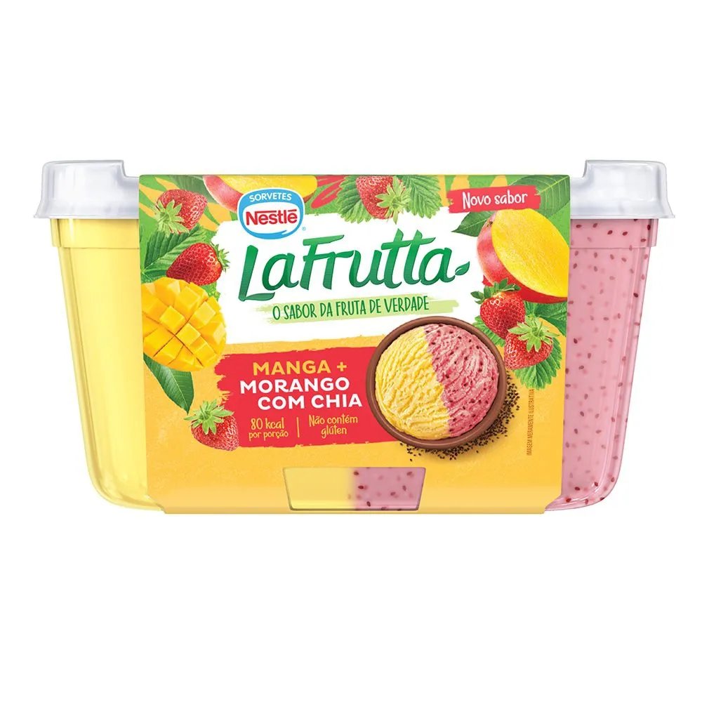 POTE NESTLÉ LA FRUTTA MANGA + MORANGO COM CHIA 1L