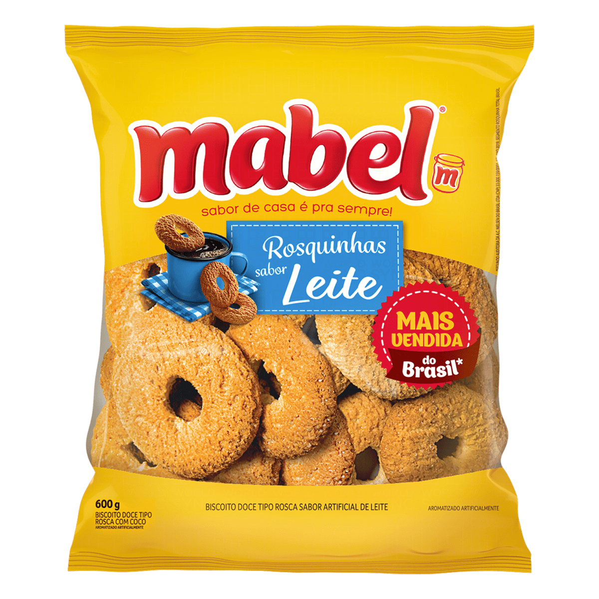 BISCOITO ROSQUINHA MABEL LEITE 600GR