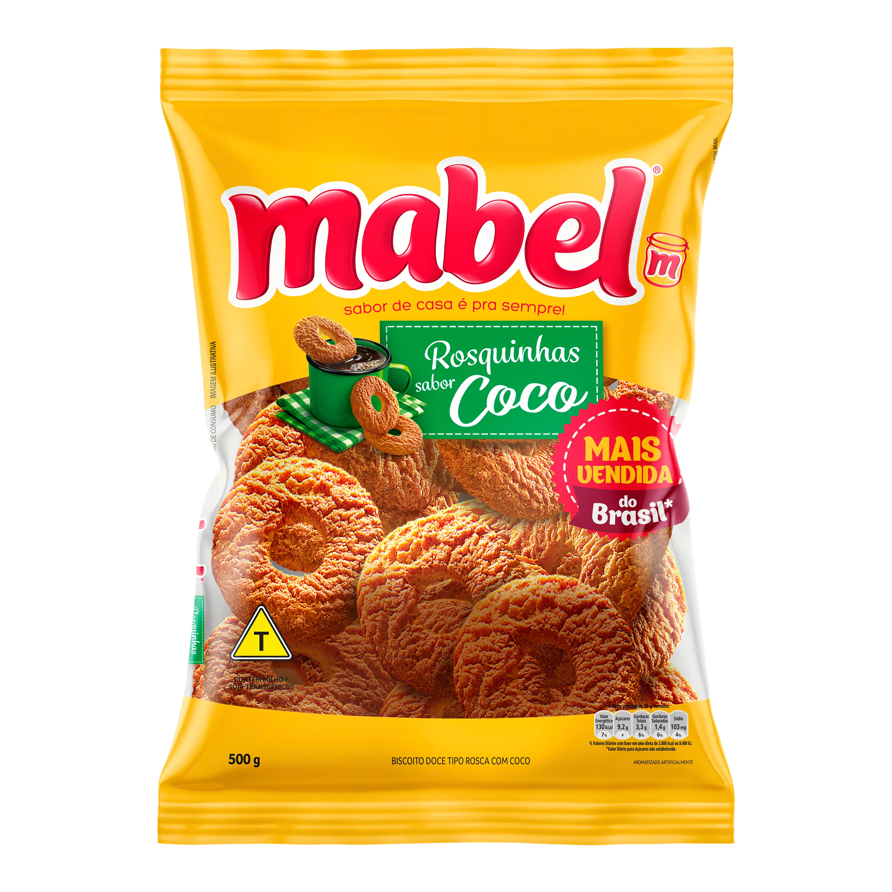 BISCOITO ROSQUINHA MABEL COCO 500GR