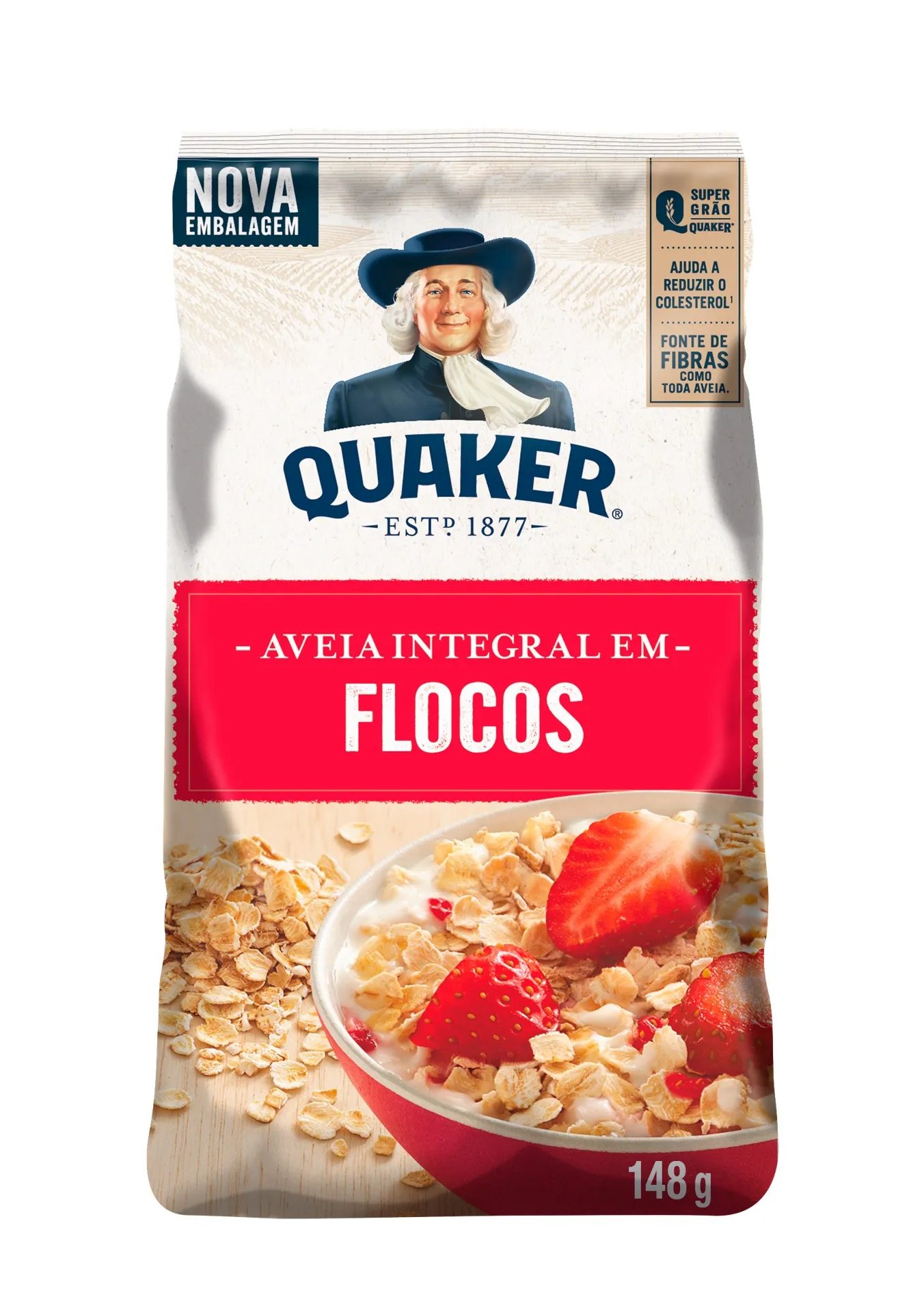 AVEIA QUAKER FLOCOS REGULARES PCT 148G