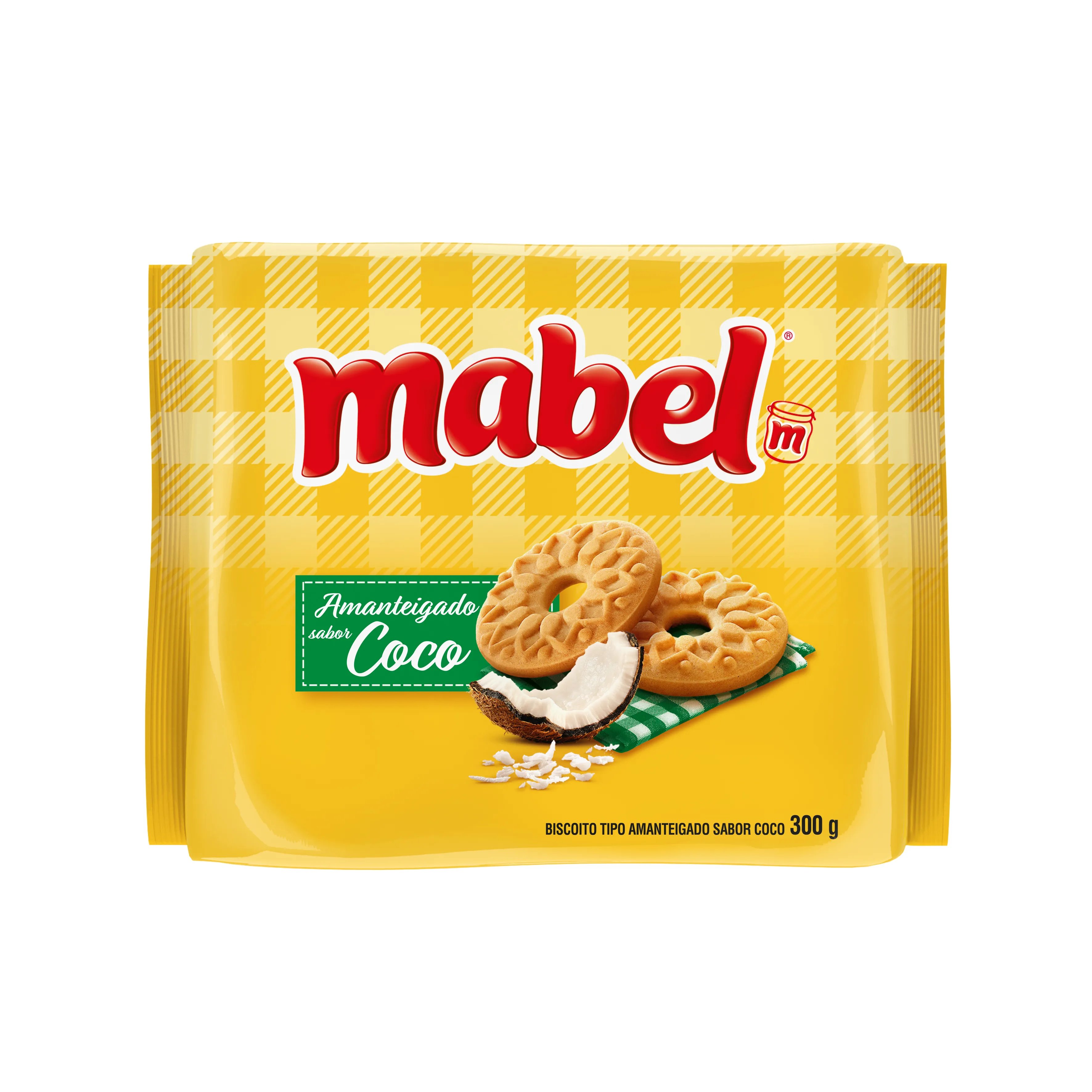 BISCOITO AMANTEIGADO MABEL COCO 300GR