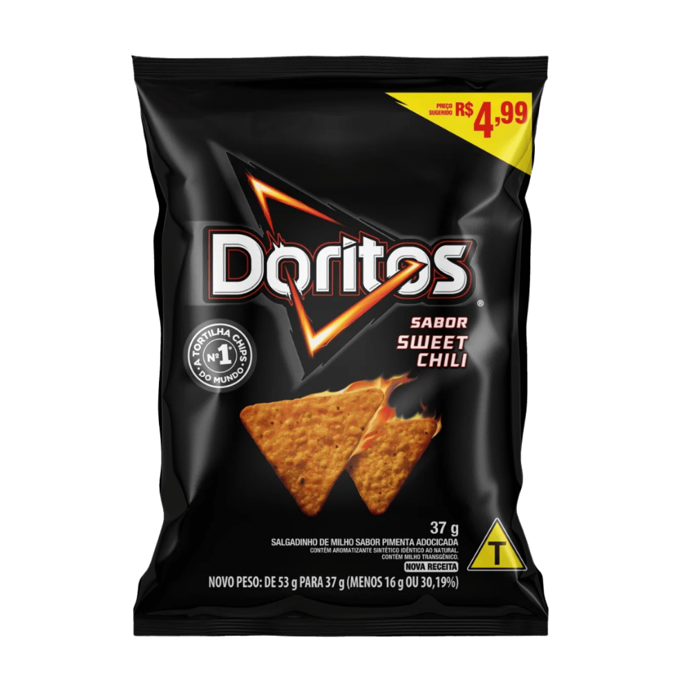 SALGADINHOS DORITOS SWEET CHILI COM PREÇO 37G