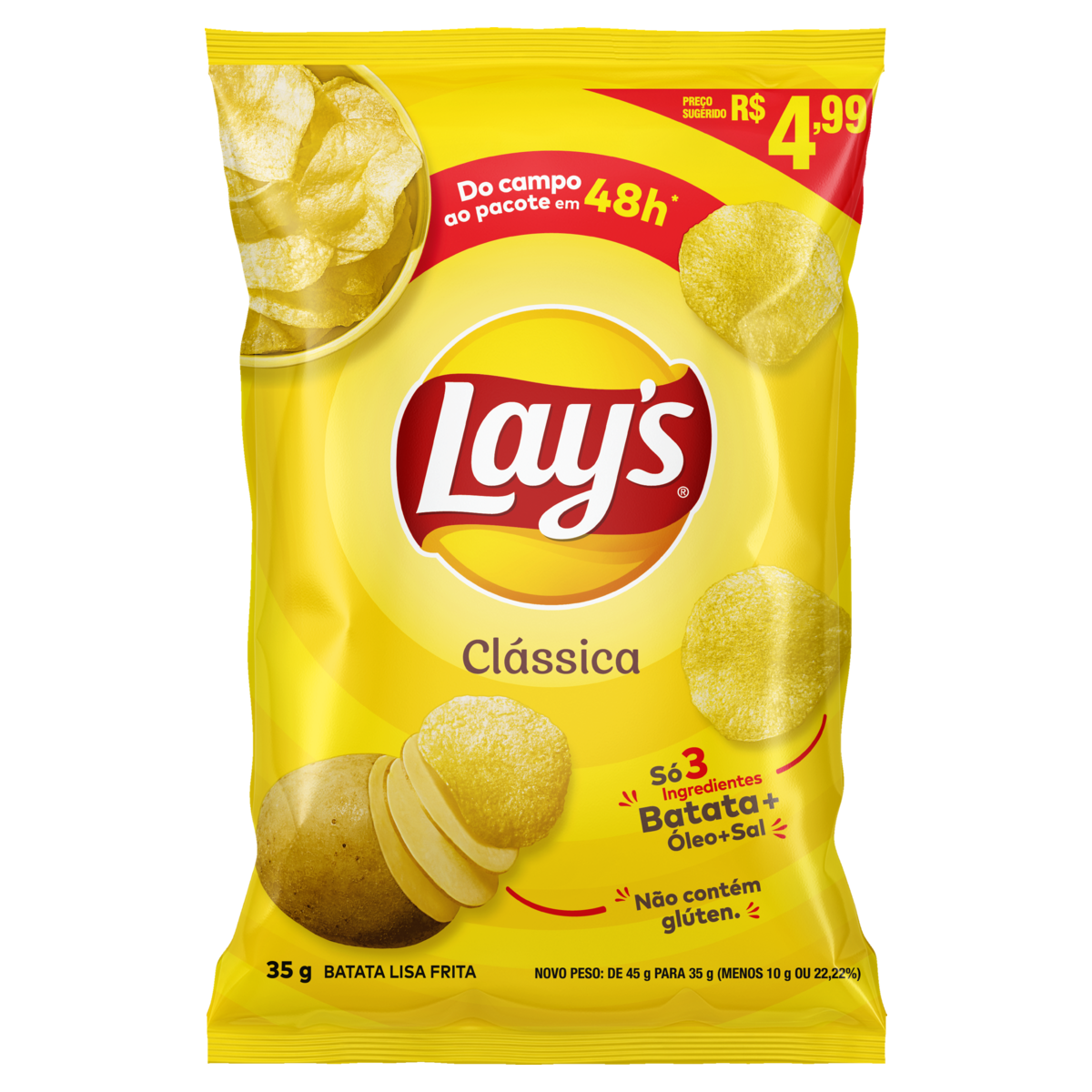 BATATA LAYS CLÁSSICA COM PREÇO 35G