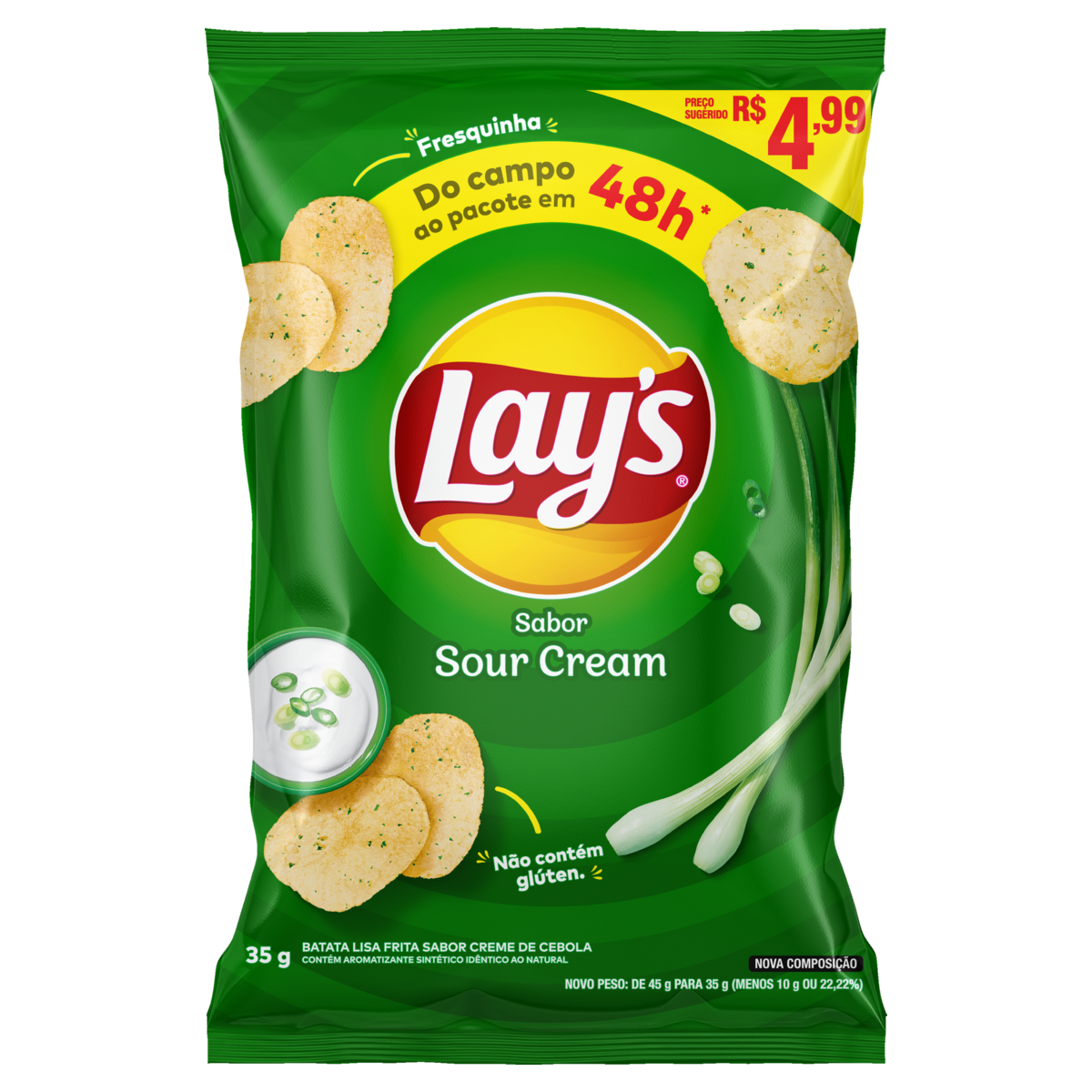 BATATA LAYS SOUR CREAM 35G