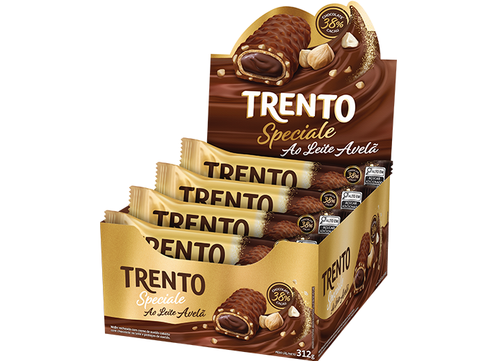 WAFER TRENTO SPECIALE AO LEITE AVELÃ 312G