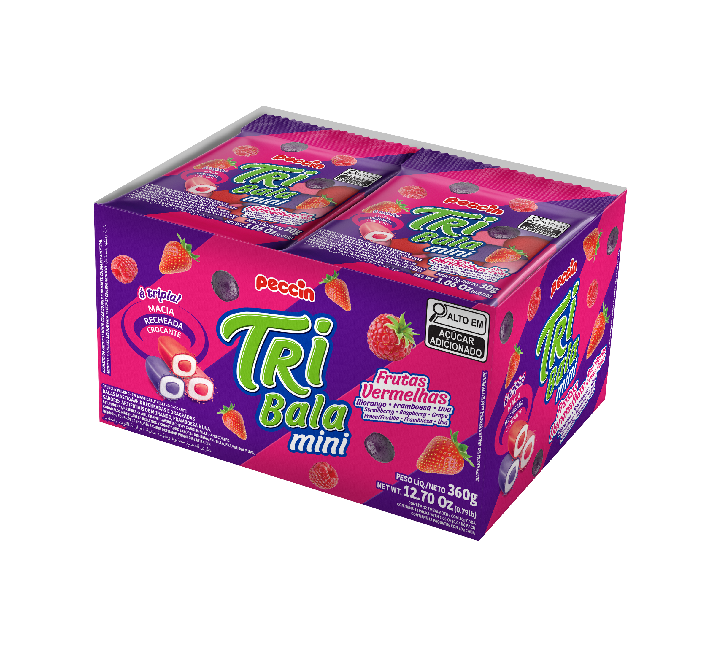 TRIBALA MINI FRUTAS VERMELHAS 12X30G 360G