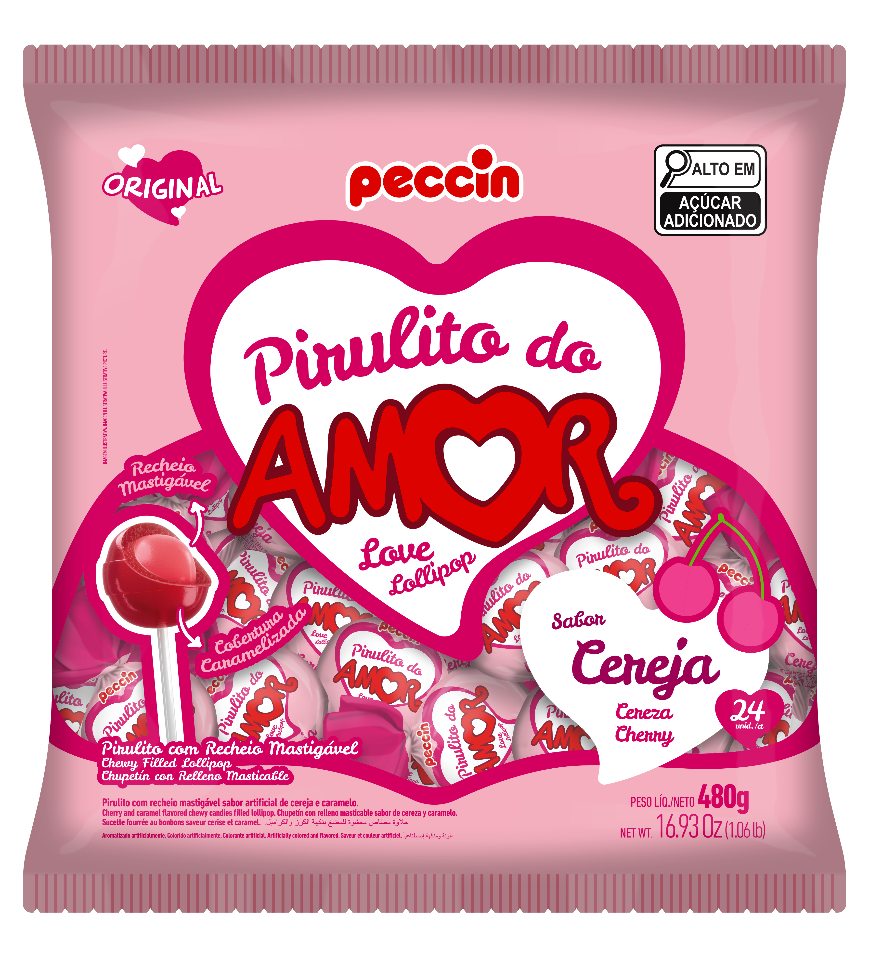 PIRULITO CEREJA DO AMOR 480G