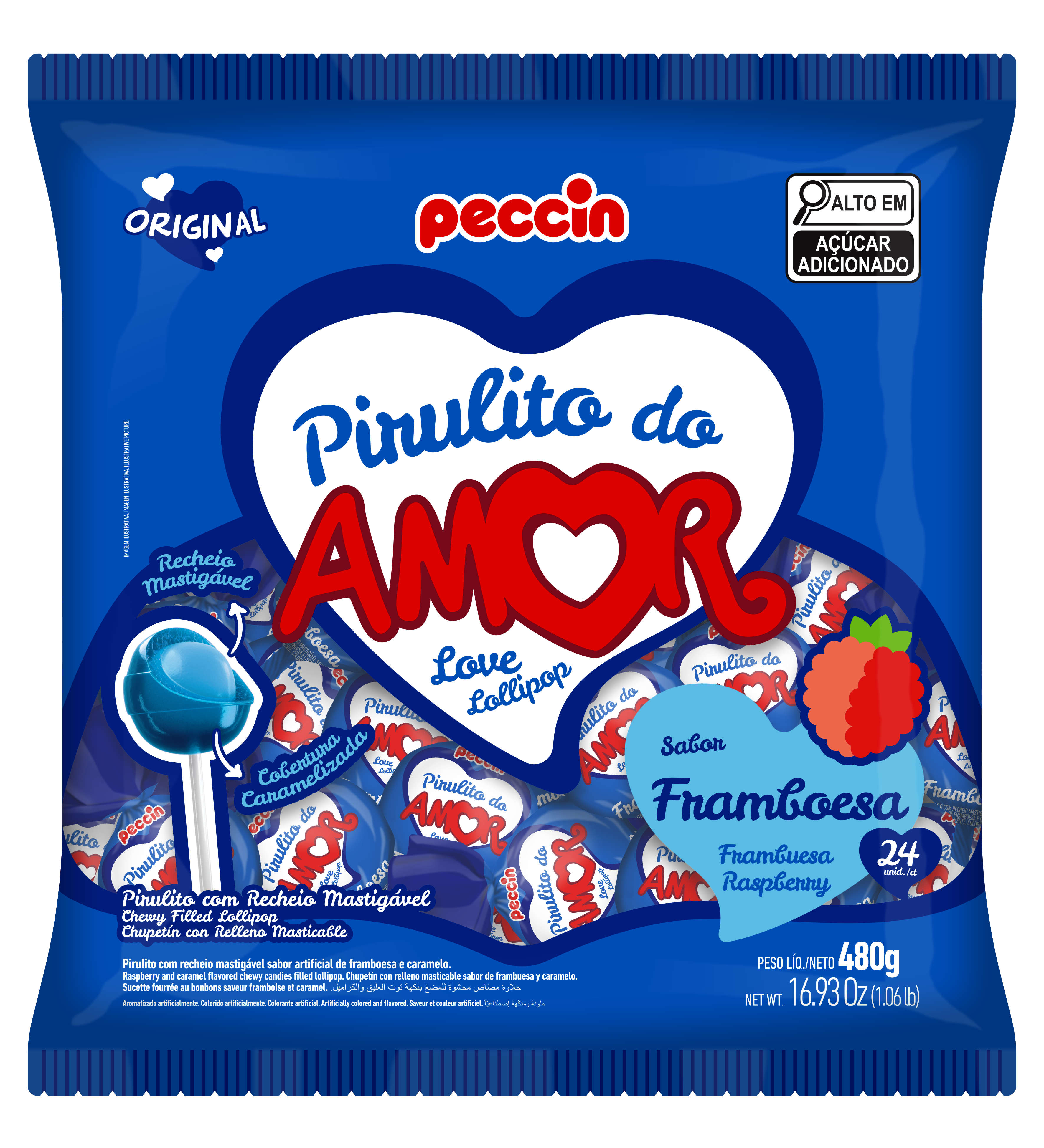 PIRULITO FRAMBOESA DO AMOR 480G