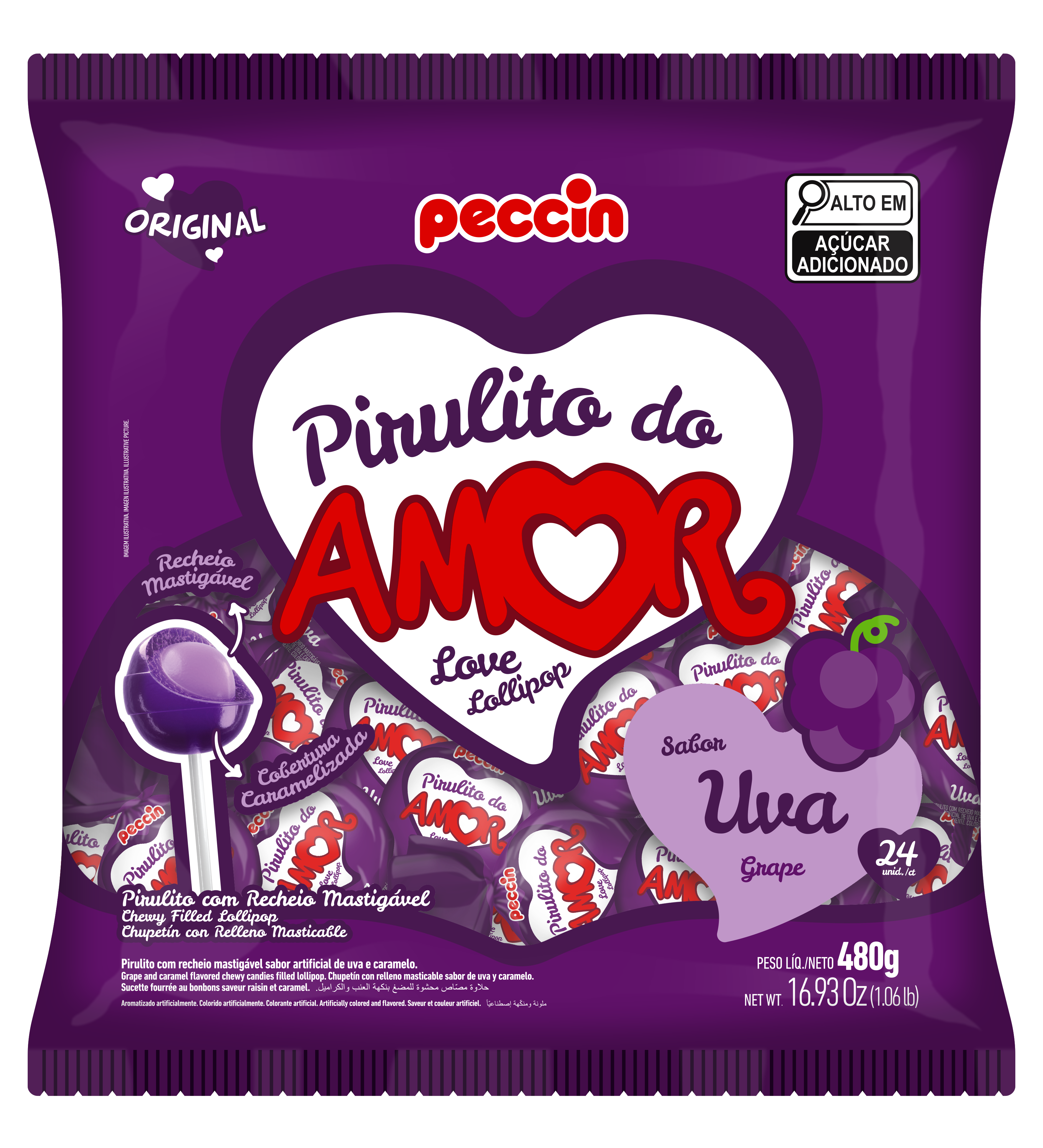 PIRULITO UVA DO AMOR 480G