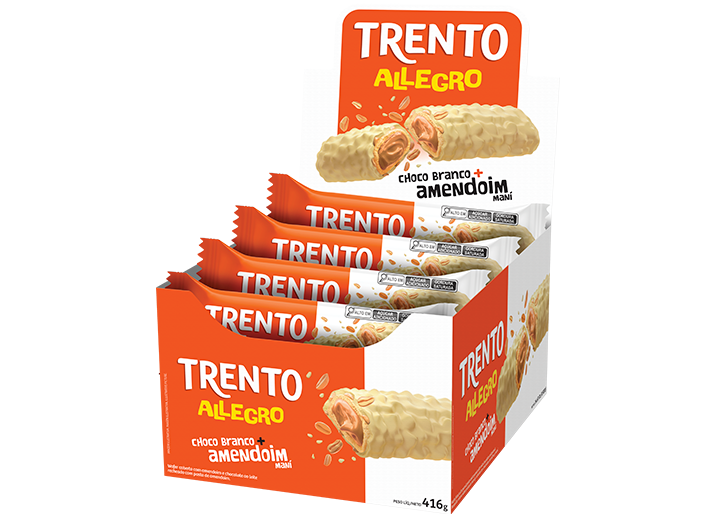 WAFER TRENTO ALLEGRO BRANCO COM COOKIES 416G