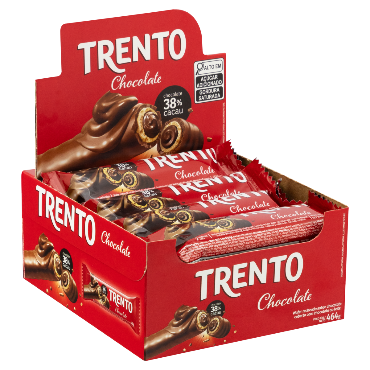 WAFER TRENTO CHOCOLATE 16X29G 464G