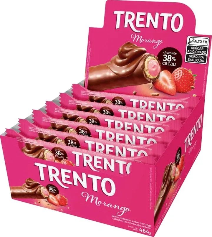 WAFER TRENTO MORANGO 16X29G 464G